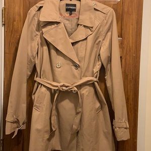 Medium Length Trench Coat from Express: Size Large